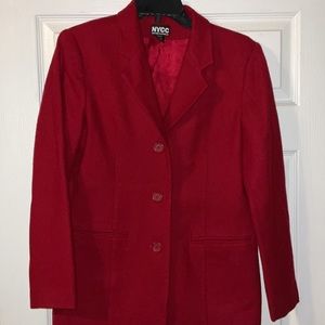 NYCC size 8 red fully lined blazer